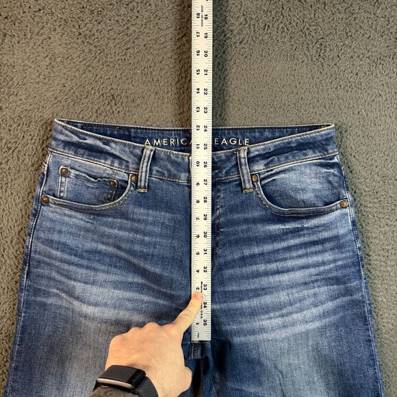 American Eagle Jeans Mens 30x34 Blue Athletic Fit Stretch Dark Wash Denim Pants - Picture 10 of 14